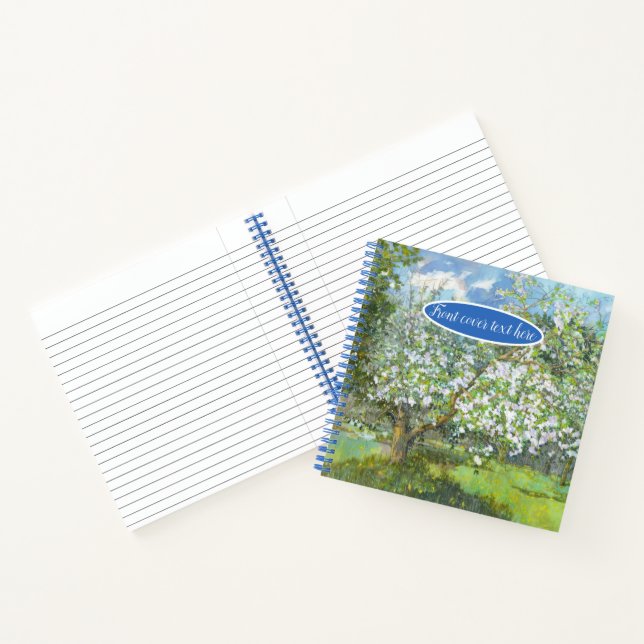 Blossoming garden  painting  watercolor notebook (Inside)