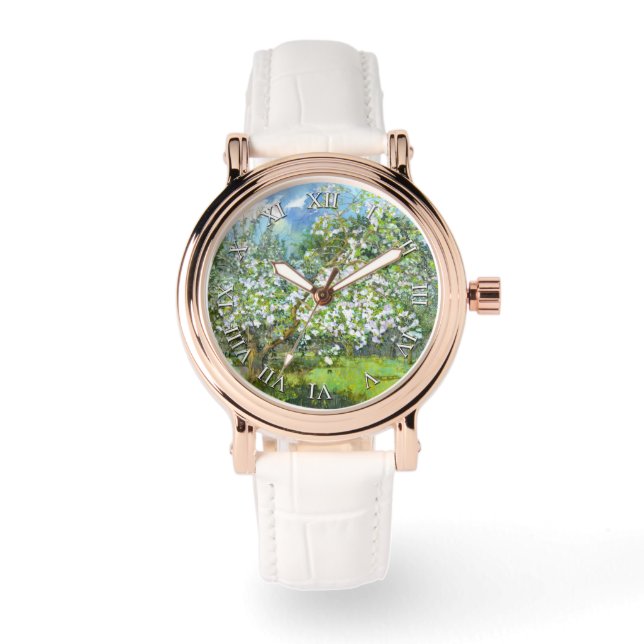 Blossoming garden  painting  watercolor  watch (Front)