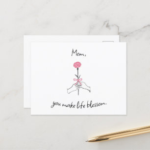 Blossoming Love – Mum Postcard