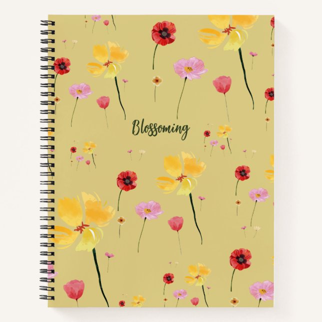 Blossoming Pattern Notebook (Front)