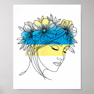 Blossoming Peace Female Profile Ukraine 1 Poster