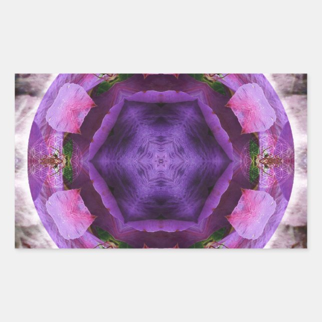 Blossoming Rectangular Sticker (Front)