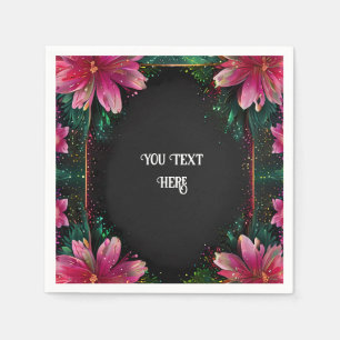 Blossoming Romance: A Full Floral Wedding Theme   Napkin