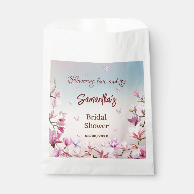 Blossoming Romance - Bridal Shower  Favour Bags (Front)