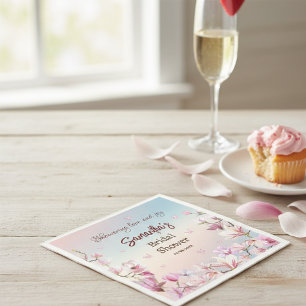 Blossoming Romance - Bridal Shower Paper Napkin