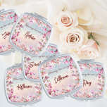 Blossoming Romance - Bridesmaid Compact Mirror<br><div class="desc">Express your heartfelt appreciation with our Blossoming Romance Bridesmaid Compact Mirror—a thoughtful gift for your cherished bridesmaid. Crafted with care,  this compact mirror features delicate floral designs cascading across a soft pastel background. The central highlight? Customisation! Replace "Catherine" with your bridesmaid's name,  making it a truly unique keepsake.</div>