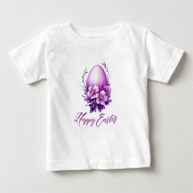 Blossoming Rose Easter Egg Baby T-Shirt (Front)