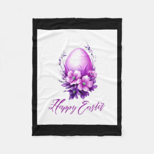 Blossoming rose easter egg t shirt fleece blanket