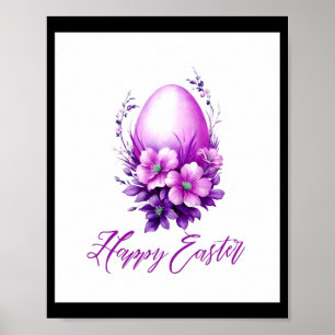 Blossoming rose easter egg t shirt poster