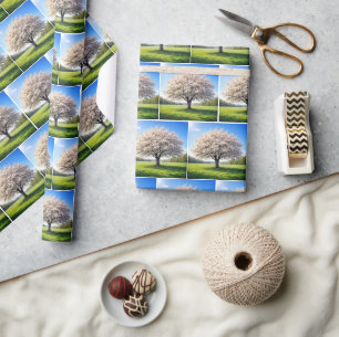 Blossoming Spring Apple Tree Wrapping Paper