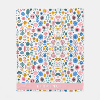 Blossoming Tales Personalised Name Blanket