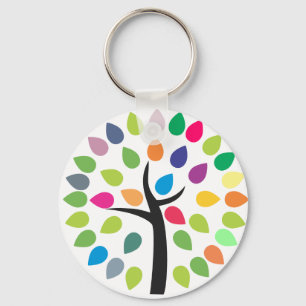 Blossoming tree key ring