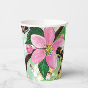 Blossoming Trees for Bees and Other Pollinators Paper Cups