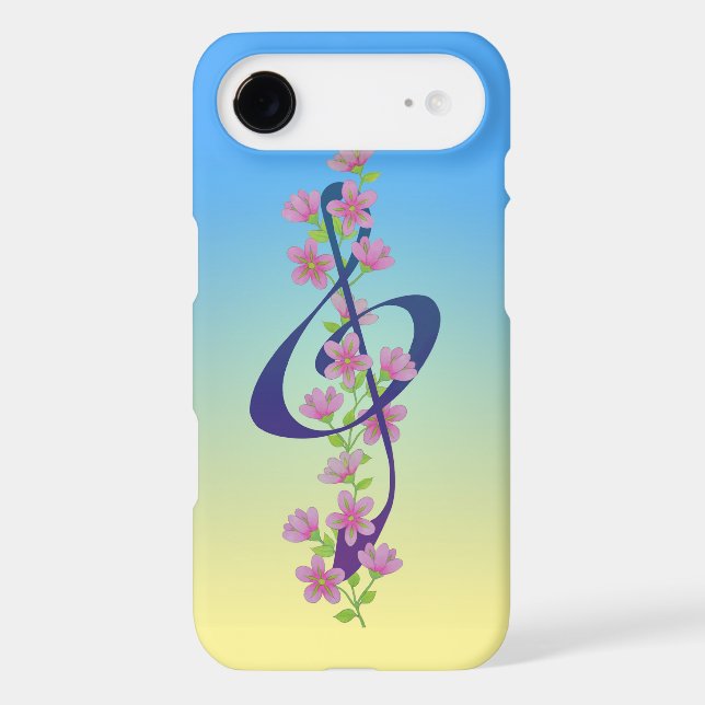 Blossoms and Treble Clef Case-Mate iPhone Case (Back)