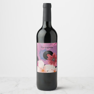 Blossoms and Vinyl Wine Label