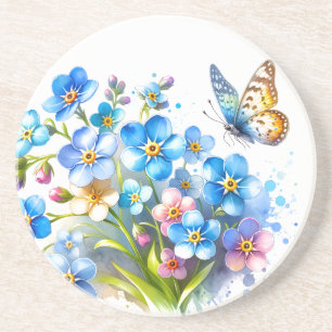 Blossoms & Butterflies Sandstone Coaster