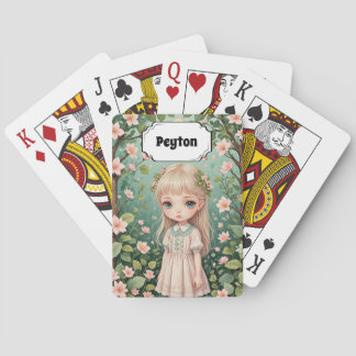 Blossom's Embrace Personalized Playing Cards