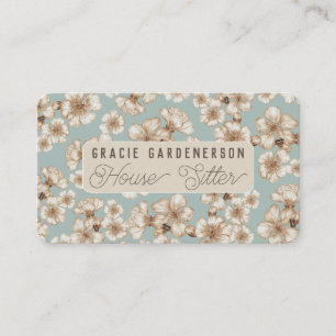 Blossoms House Sitter  Business Card