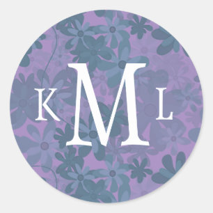 Blossoms in Bloom (Lavender Glow) Classic Round Sticker