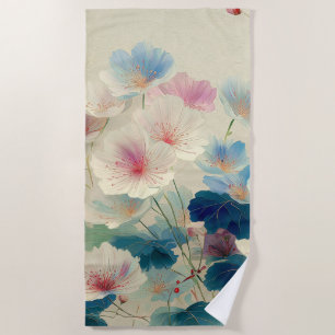 Blossoms in Bloom – Soft Pastel Botanical Art #1 Beach Towel