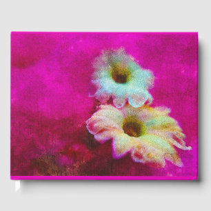 Blossoms in pink  guest book