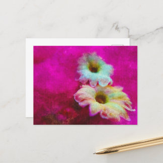 Blossoms in pink postcard
