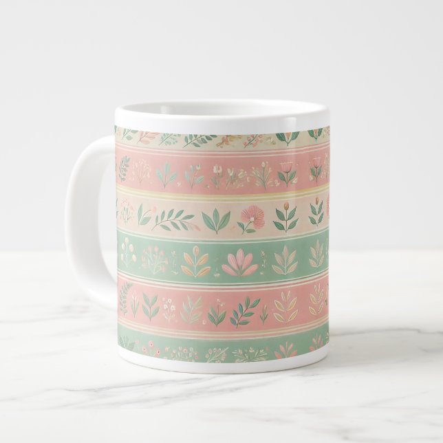 Blossoms in the Stripes Coffee Mug (Front Left)