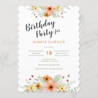 Blossoms in Watercolor Birthday Party