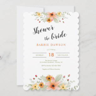 Blossoms in Watercolor Bridal Shower Invitation