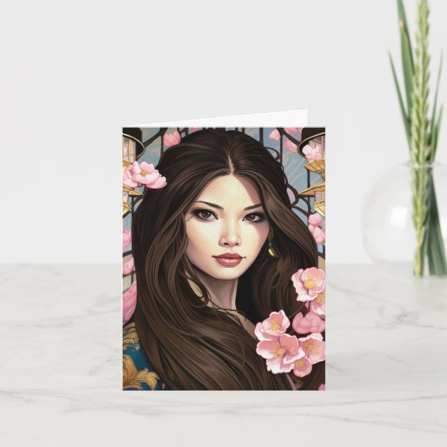 Blossoms of Elegance Note Card (Front)