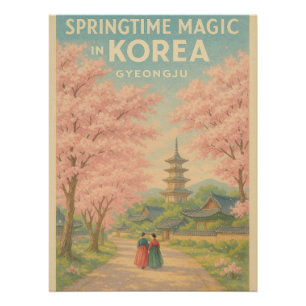 Blossoms of Gyeongju” – Spring in Korea Poster
