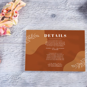 Blossoms of Love: Simple Abstract Leaves Details Enclosure Card