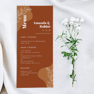 Blossoms of Love : Simple Abstract Leaves Menu