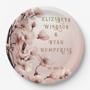 Blossoms of Love" Wedding Invitation Collection Paper Plate