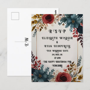 Blossoms of Love" Wedding Invitation Collection Po Postcard