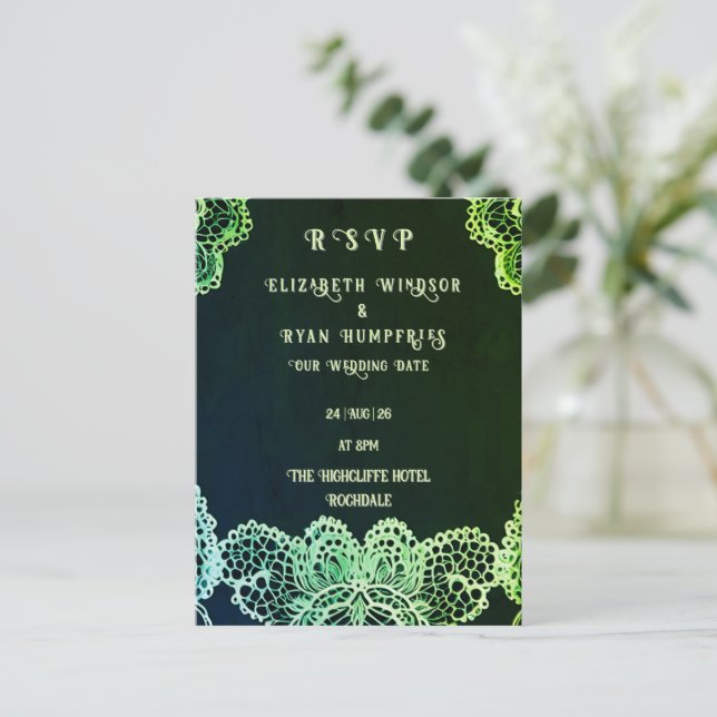 Blossoms of Love" Wedding Invitation Collection  Postcard (Standing Front)