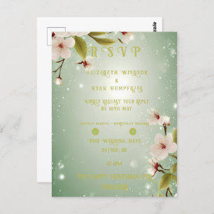 Blossoms of Love" Wedding Invitation Collection Postcard