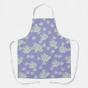 Blossoms On Lavender Apron
