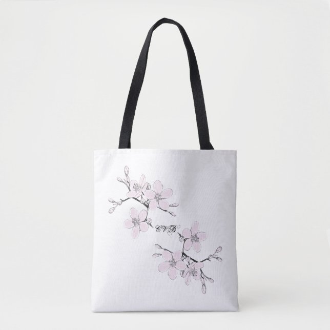 Blossoms Pink All-Over-Print Tote Bag (Front)
