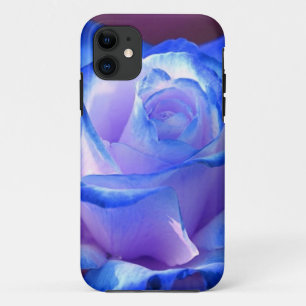 blossoms vines petal rose flowers flower blue love iPhone 11 case