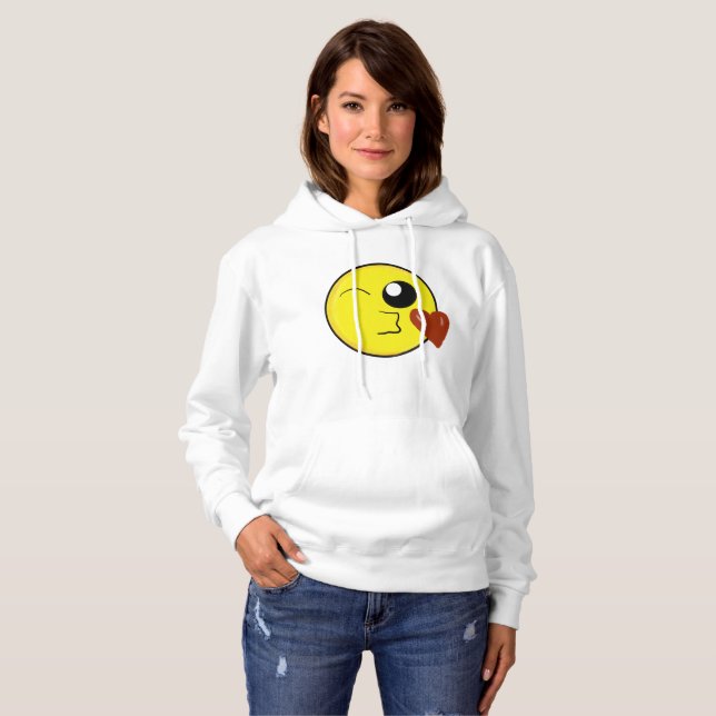 Blow a Kiss Emoji Hoodie (Front Full)