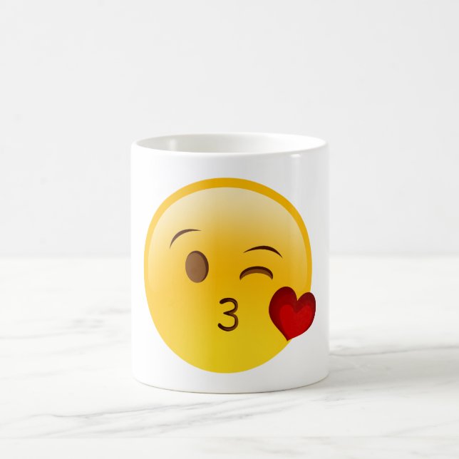 Blow a kiss emoji mug (Center)
