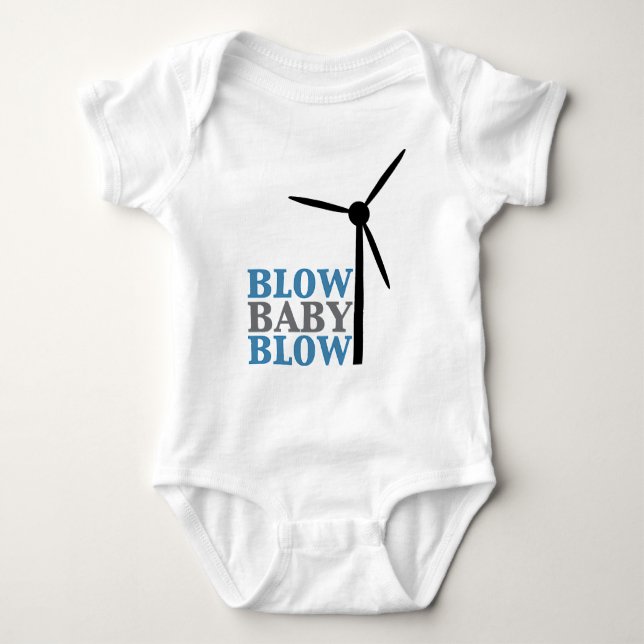 blow baby blow (wind energy) bodysuit (Front)