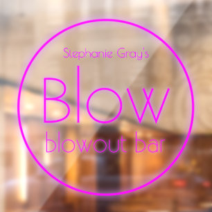 Blow Blowout Bar Add Your Name Neon Pink