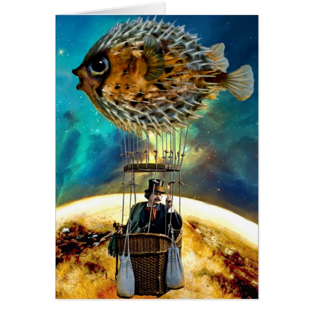 Blow Fish Balloon - card (Front)