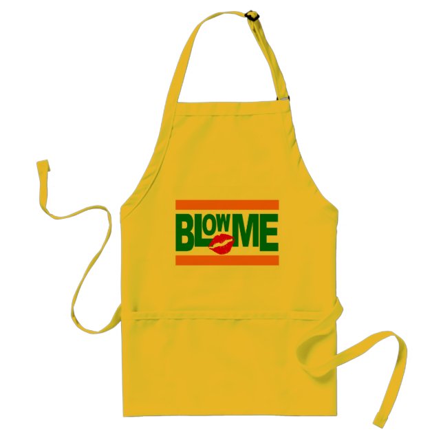 Blow Me apron - choose style & colour (Front)