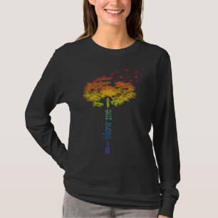 Blow Me Dandelion Just Tattoo Arrow Breathe Rainbo T-Shirt