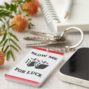 BLOW ME FOR LUCK KEY RING