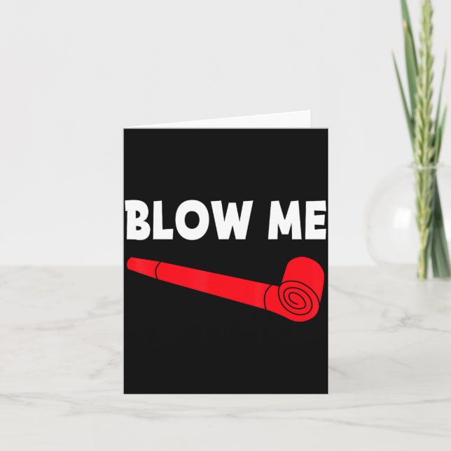 Blow Me Funny Couples Tee Valentine's Day Couple M Card (Front)