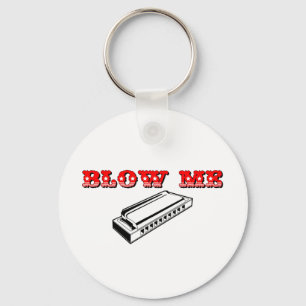 Blow Me = Mouth Organ or Harmonica Key Ring